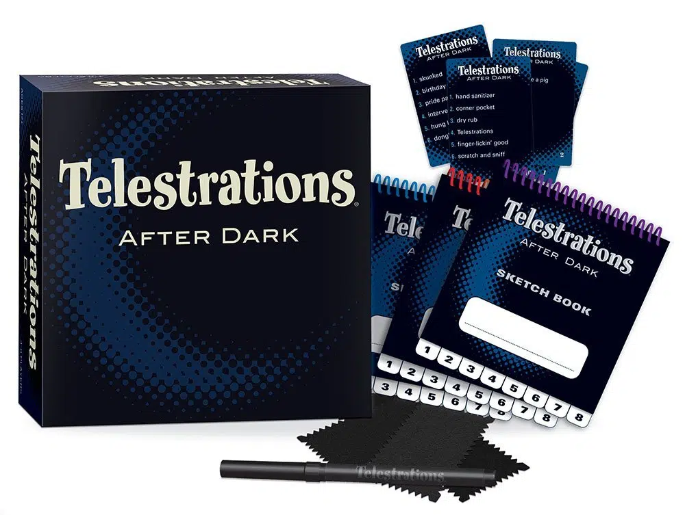 Telestrations After Dark is one of the many fun board games for adults out there.